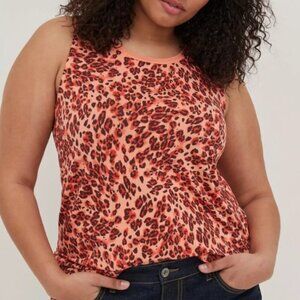 Torrid Leopard Print Super Soft Crew Neck Tank 3 3X 22/24
